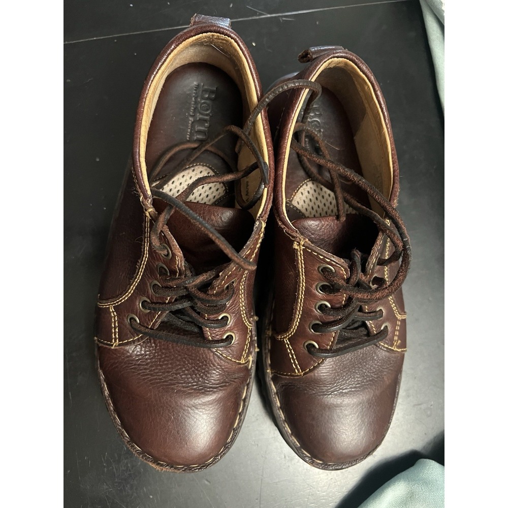 Born Women's Comfort Casual Loafer Brown Leather Shoes Size 8
